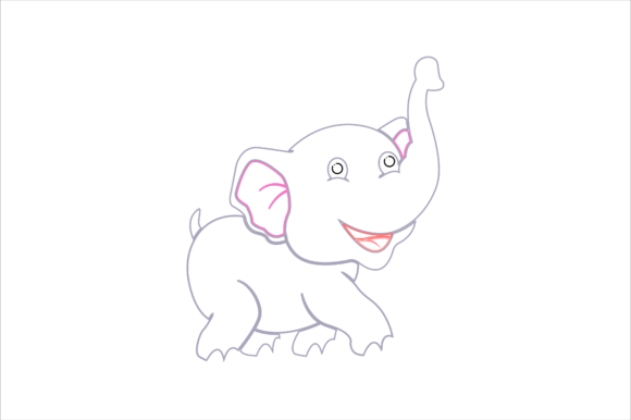 Animal Elephant Cartoon Color Line: A Designer's Guide to Whimsical Vector Graphics