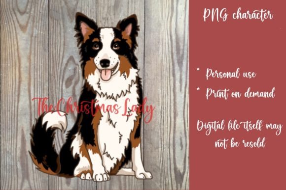 Border Collie Black Tri Color Clipart for Creative Projects