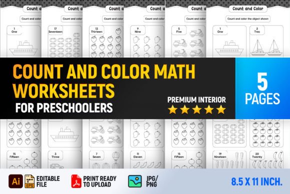 Count and Color Math Worksheets: A Creative Asset for Educators