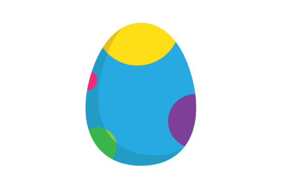 Easter Icon Bubble Gum Egg Color: A Playful Vector Set for Spring