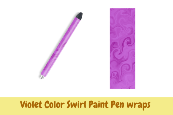 Elevate Your Brand with Violet Swirl Color Paint Pen Wrap PNG