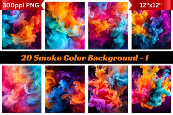 Elevate Your Designs: The 20 Smoke Color Backgrounds 1 Collection