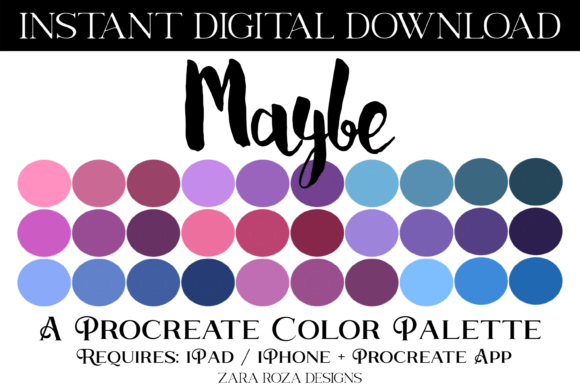 Explore the Maybe Procreate Color Palette