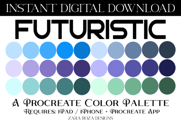 Futuristic Procreate Color Palette: A Designer's Guide to Ethereal Tones