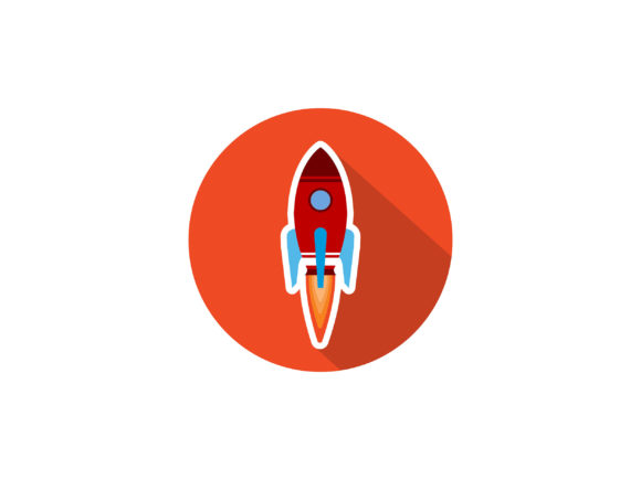 Ignite Your Brand: The Orange Rocket Icon for Dynamic Design