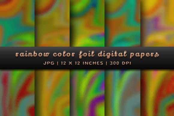 Infuse Your Creations with Brilliance: The Power of Rainbow Color Foil Digital Papers