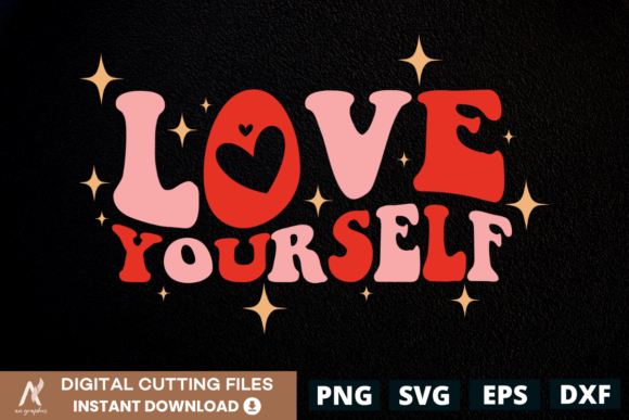 Love Yourself Color Wavy SVG: A Vibrant Design Asset