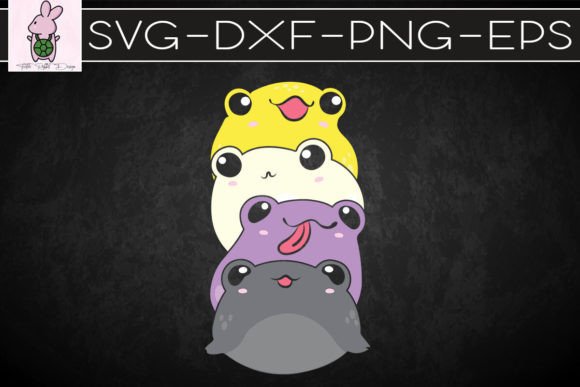Nonbinary Flag Color Kawaii Frogs: A Design Asset That Pops