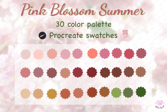 Pink Blossom Procreate Color Palette: A Designer's Springtime Toolkit