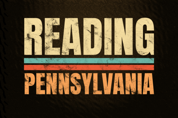 Retro Vibes for Reading, PA: A Colorful Design Asset