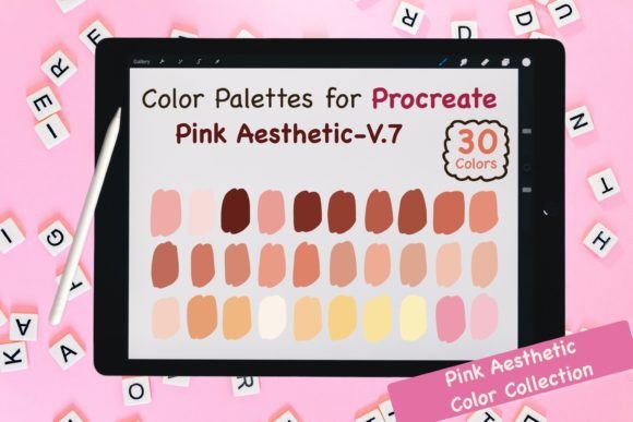 Unlock Effortless Pink Aesthetics with Procreate Color Palettes-Pink V.7